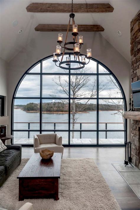 lake house lots of windows metal framing|best windows for lake house.